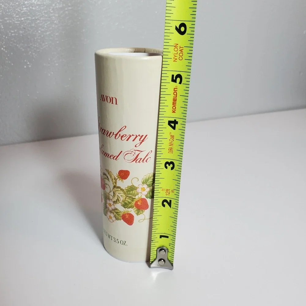 VTG 1979 Avon Porcelain Strawberry Sugar Shaker 22k Gold Trim W/Talc In Box‎
